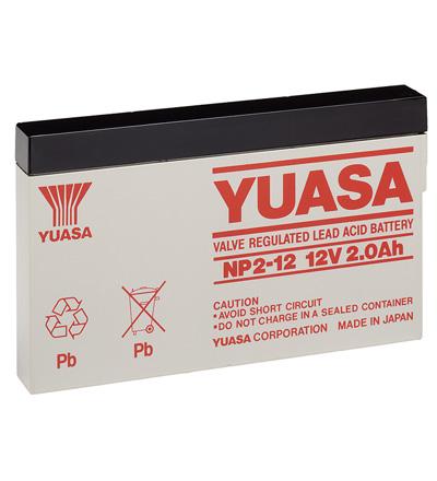 Batterie au plomb agm professionnelle 12v 2a 150x20x89mm  yuasa (np2-12)