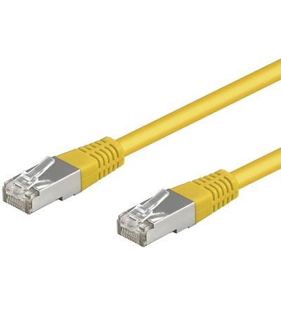 Câble réseau ftp, connecteur rj45. cat 5e (100 mbps), 0.25m jaune