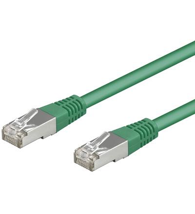 Câble réseau ftp, connecteur rj45. cat 5e (100 mbps), 0.25m vert