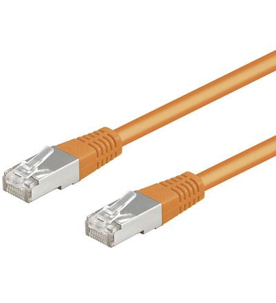 Câble réseau ftp, connecteur rj45. cat 5e (100 mbps), 0.50m orange