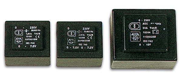 Transformateur moule  1.2va 2 x 12v / 2 x 0.050a