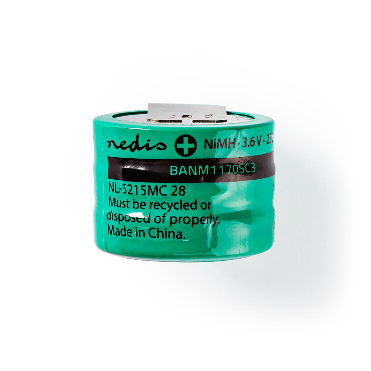 Accu bouton ni-mh 3.6v 250 mah à souder