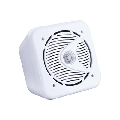 Paire de mini-enceinte 2 voies 80watts rms 4 ohms  blanches (150x150x 110mm)