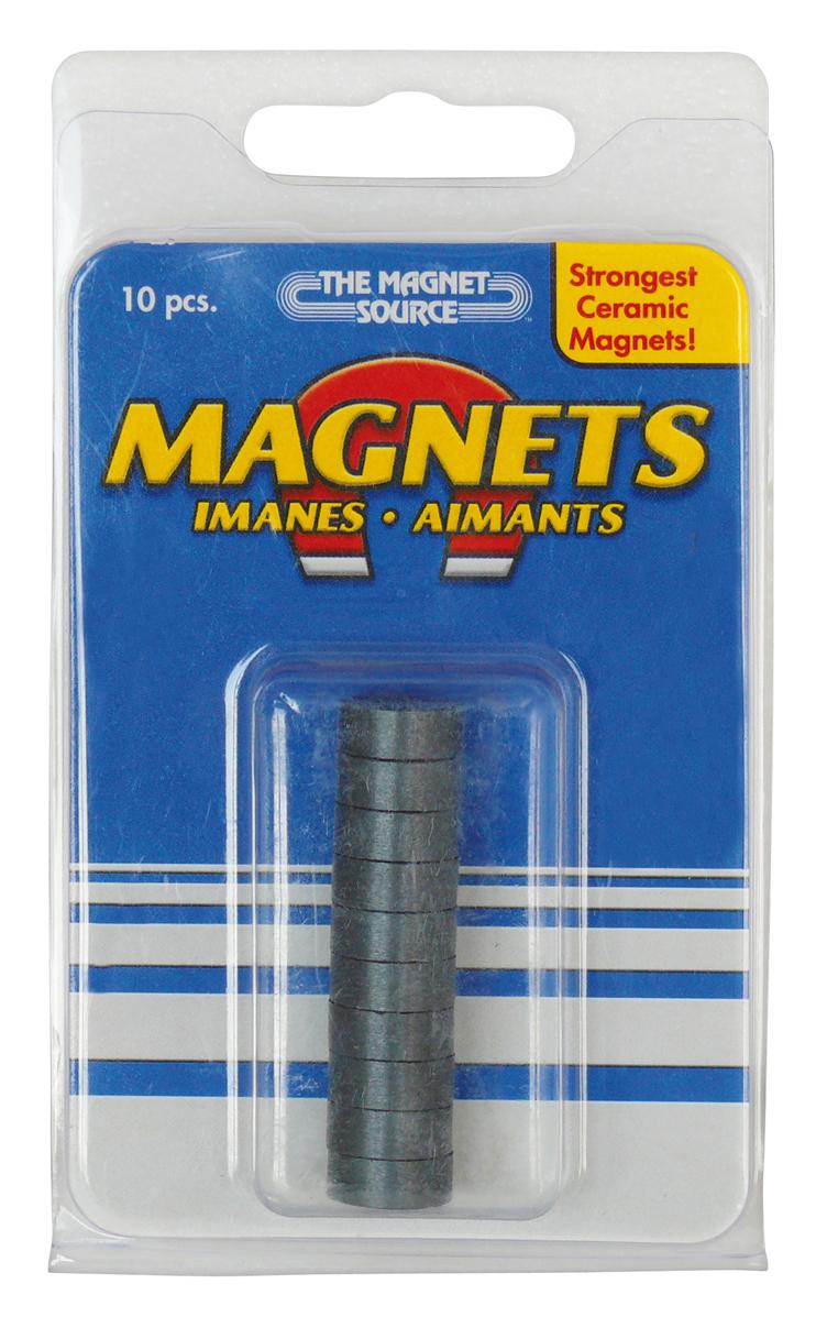 Jeu de 10 aimants disques 12 x 5mm