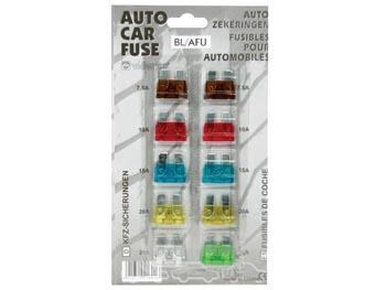 Blister 10 fusibles auto type atc 2 de 7.5/10/15/20a et 1 de /25/30a