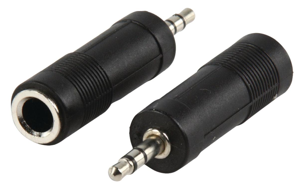 E44-Adaptateur audio-video jack 3.5mm male stereo / jack 6.35mm femelle  stereo à 1,50 €