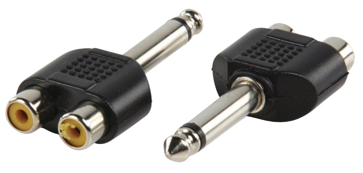 E44-Adaptateur audio-video jack 3.5mm male stereo / jack 6.35mm femelle  stereo à 1,50 €