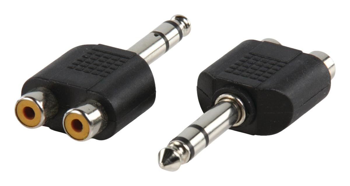 E44-Adaptateur audio-video jack 3.5mm male stereo / jack 6.35mm femelle  stereo à 1,50 €