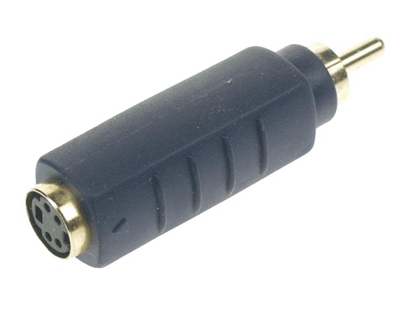 E44-Adaptateur hf-television s-vhs femelle / rca male à 3,50 €