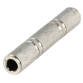 Adaptateur jack 6.35 stéréo femelle vers jack 6.35 stéréo femelle métal