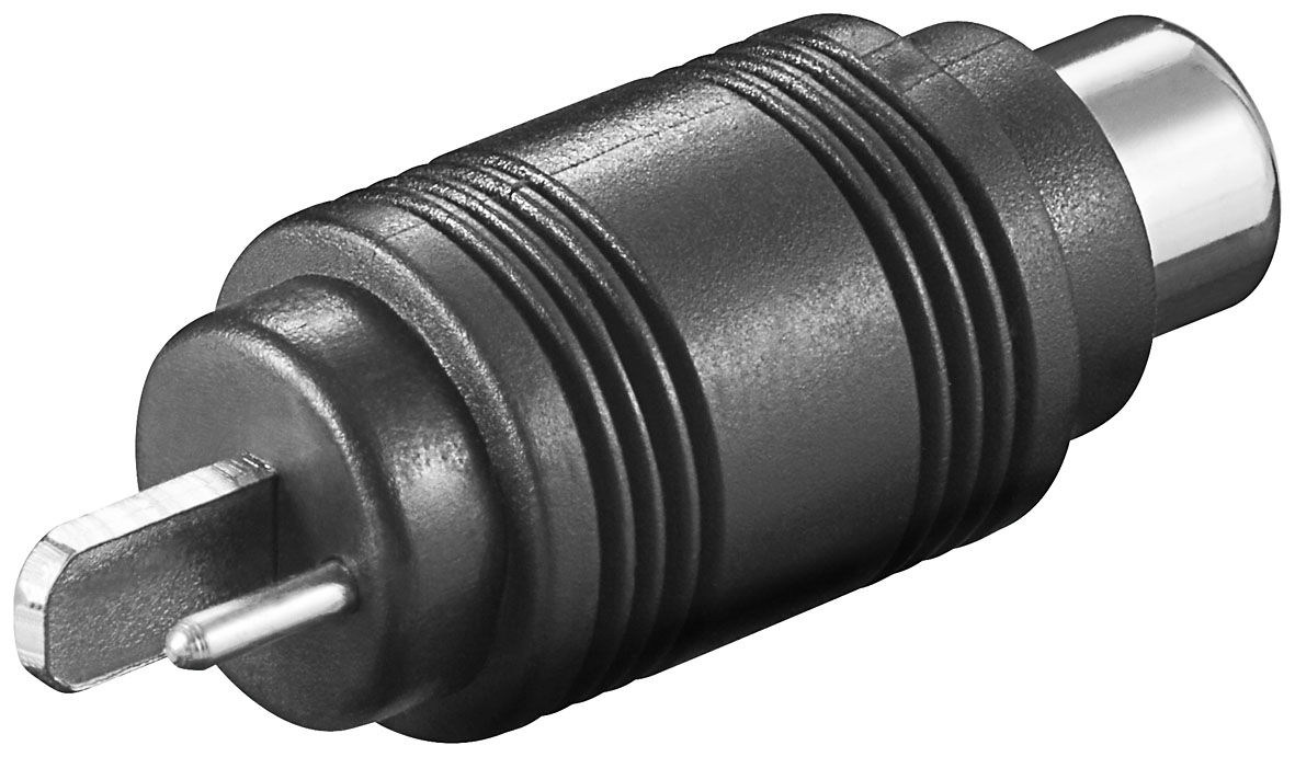 Adaptateur audio-video din hp 2 poles male / rca femelle