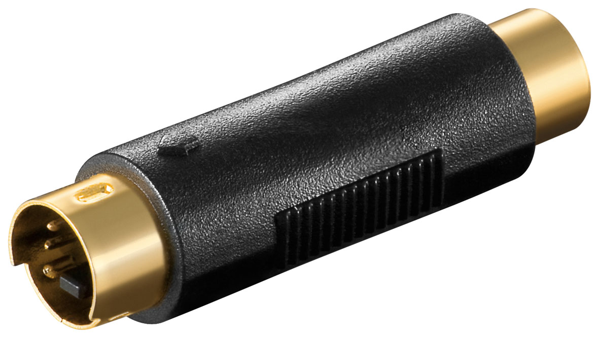 Adaptateur hf-television s-vhs male / rca femelle contacts dores