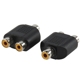 Adaptateur audio-video rca femelle / 2 x rca femelle