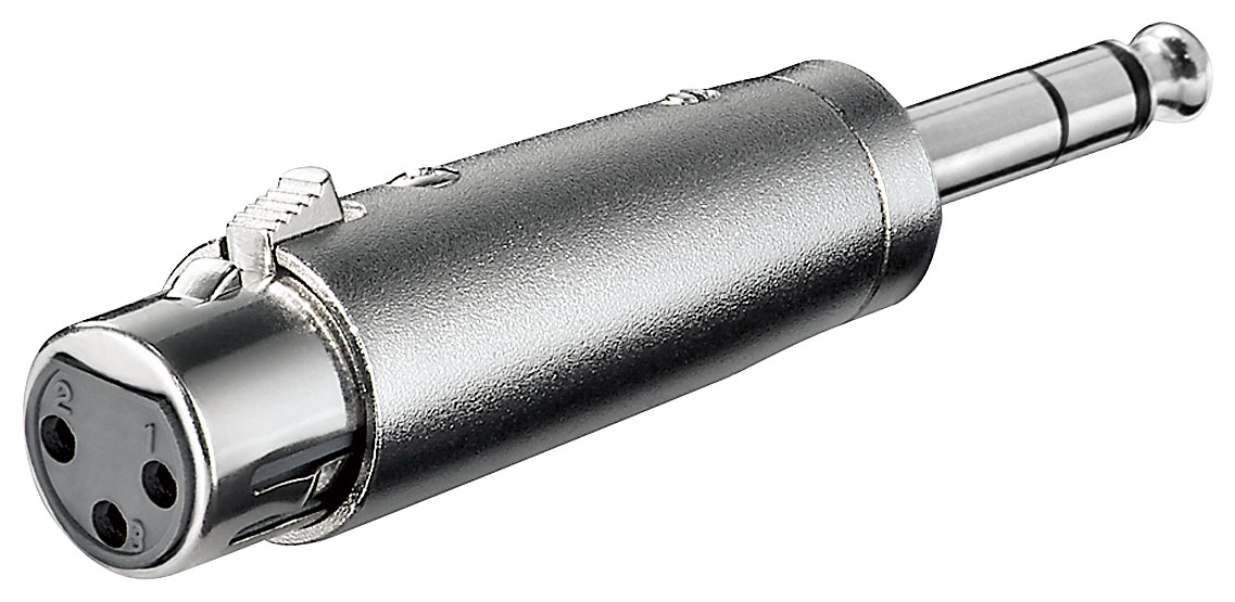 Adaptateur jack 6.35 stéréo mâle vers xlr 3p femelle