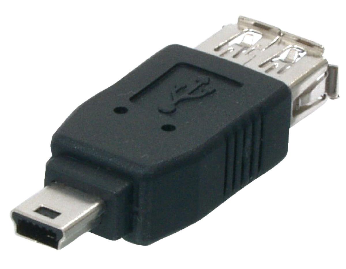 Adaptateur usb a femelle vers mini-usb b mâle