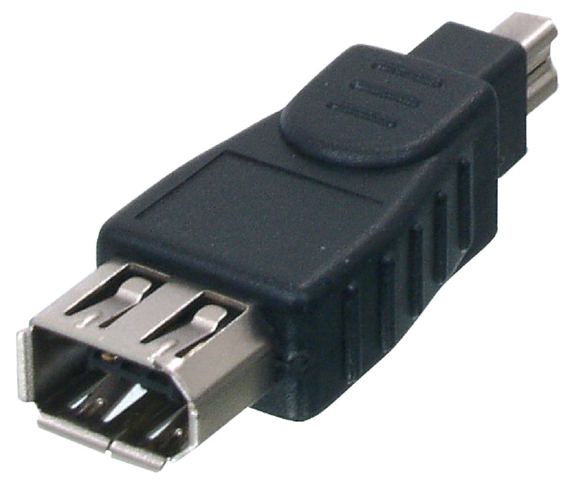 Adaptateur firewire 4p mâle vers firewire 6p femelle