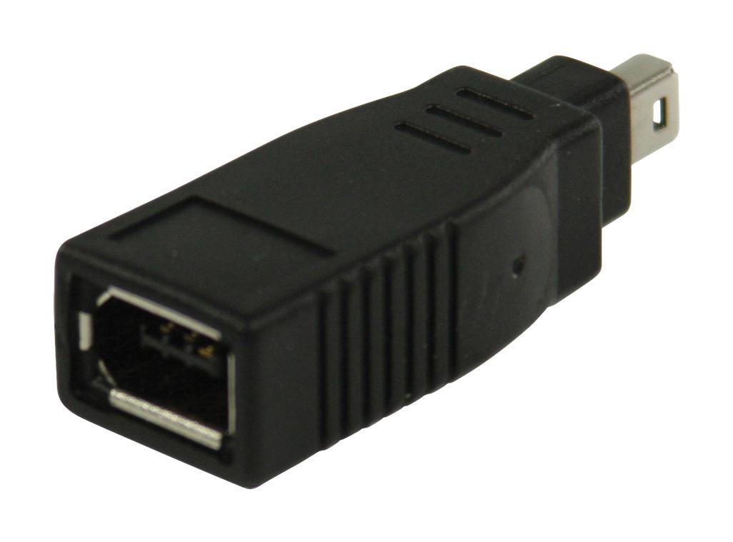 Adaptateur firewire 4p mâle vers firewire 6p femelle