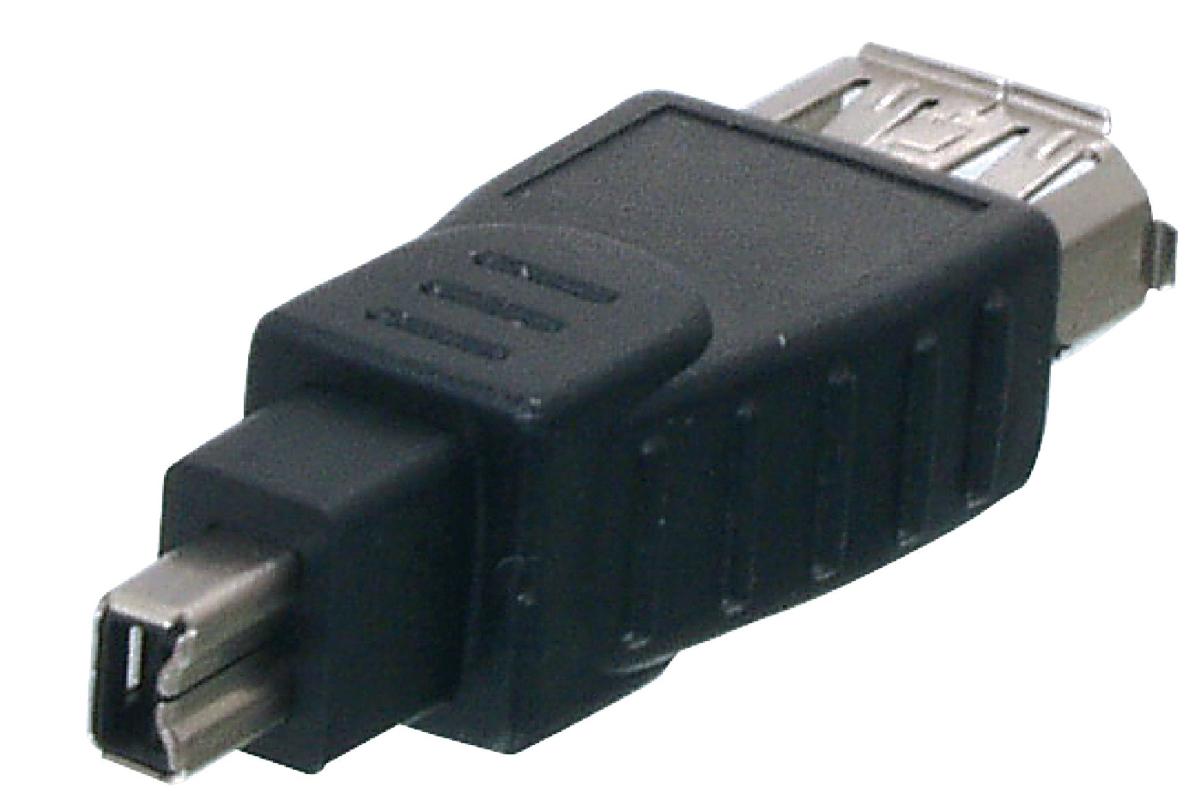 Adaptateur firewire 4p mâle vers firewire 6p femelle