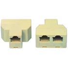 Adaptateur rj-45 femelle vers 2 x rj-45 femelle beige