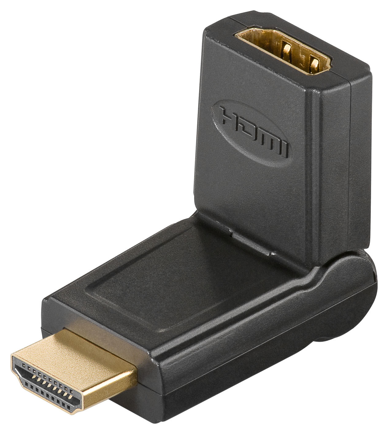 Adaptateur audio-video hdmi-a male / hdmi-a femelle orientable verticalement 180°