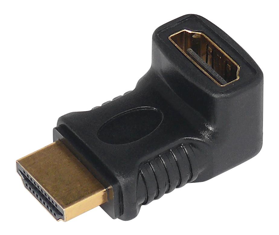 Adaptateur audio-video hdmi-a male / hdmi-a femelle 90 °