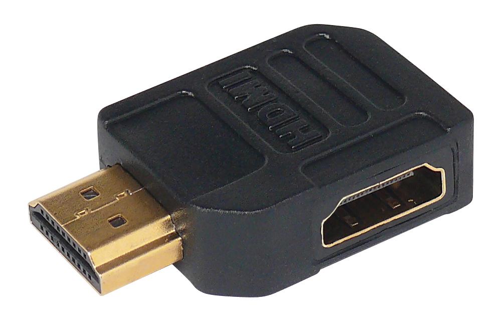 Adaptateur audio-video hdmi-a male / hdmi-a femelle coude