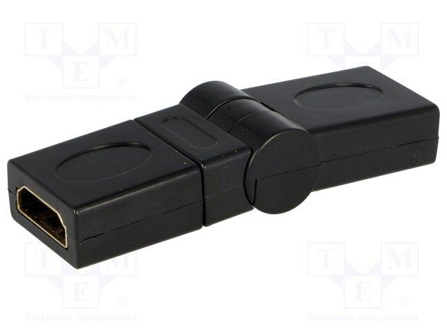 Adaptateur audio-video hdmi-a femelle / hdmi-a femelle orientable