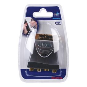 Adaptateur 3 x rca femelle + mini-din 4 femelle vers péritel mâle doré hq