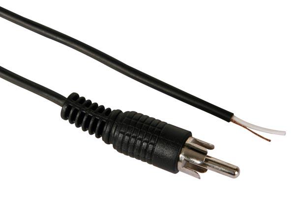 Cordon audio-video rca male / cable  a souder l= 5m