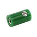 Fiche banane femelle 2.6mm - partiellement isolée - cat1  60vdc 16a - verte - a vis -