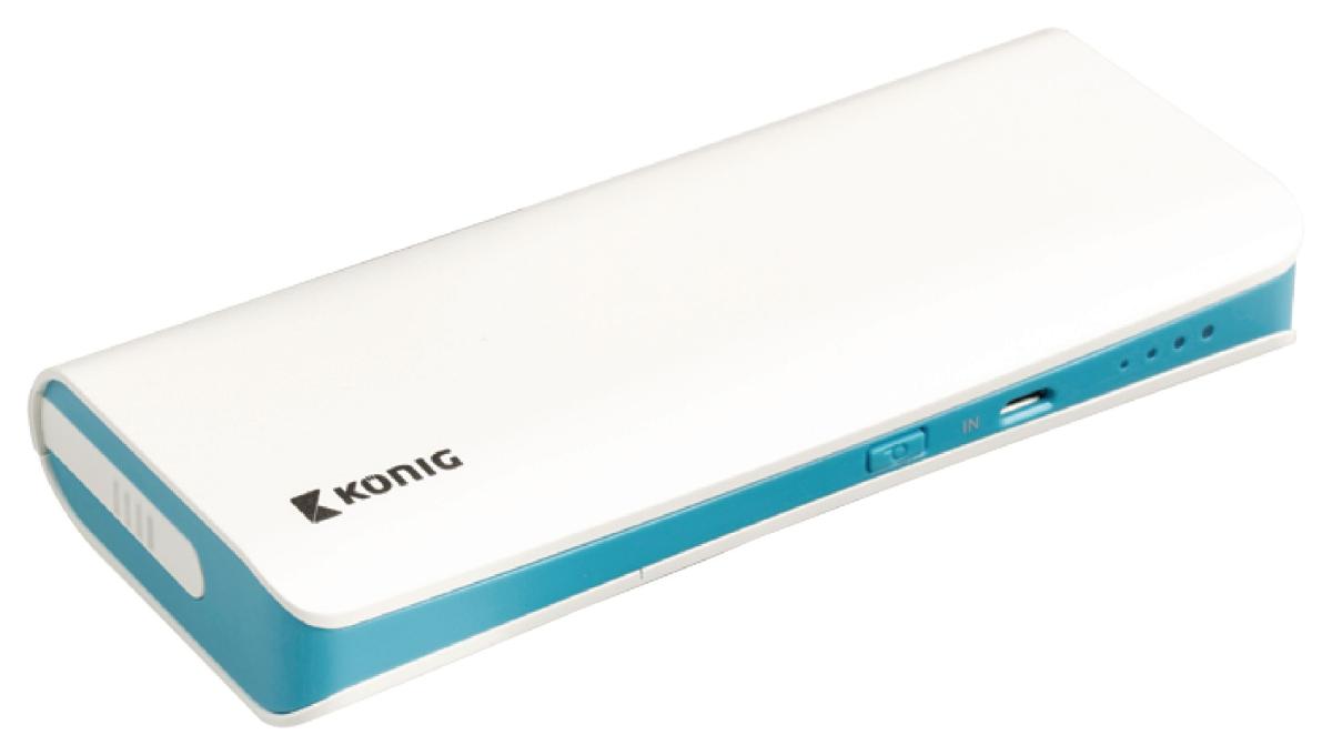Batterie portable 11000ma/h  sortie 2 x usb : 5v 1a + 5v 2.1a blanc ( powerbank )