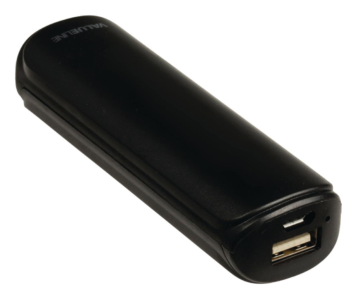 Batterie portable 2200ma/h  sortie usb : 5v 1a noire ( powerbank )