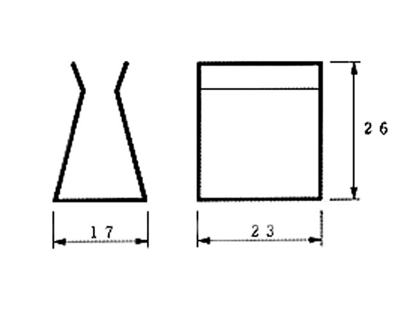 Pince de fixation pour  1 x pile 9v 18x24x27mm
