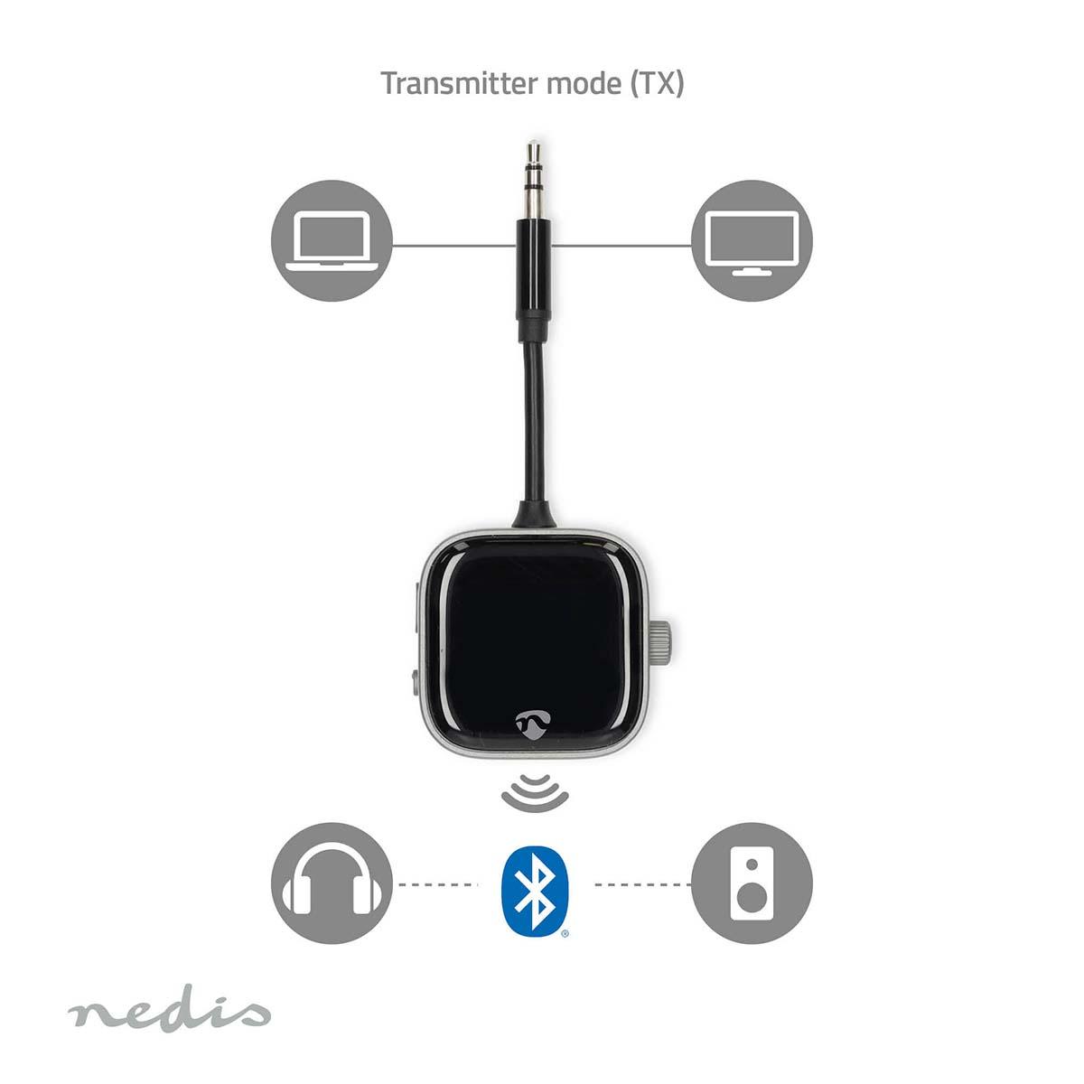 émetteur-récepteur bluetooth / jack 3.5mm / bluetooth 5.3 / alim usb-c / batterie 13h / jusqu'à 2 appareils