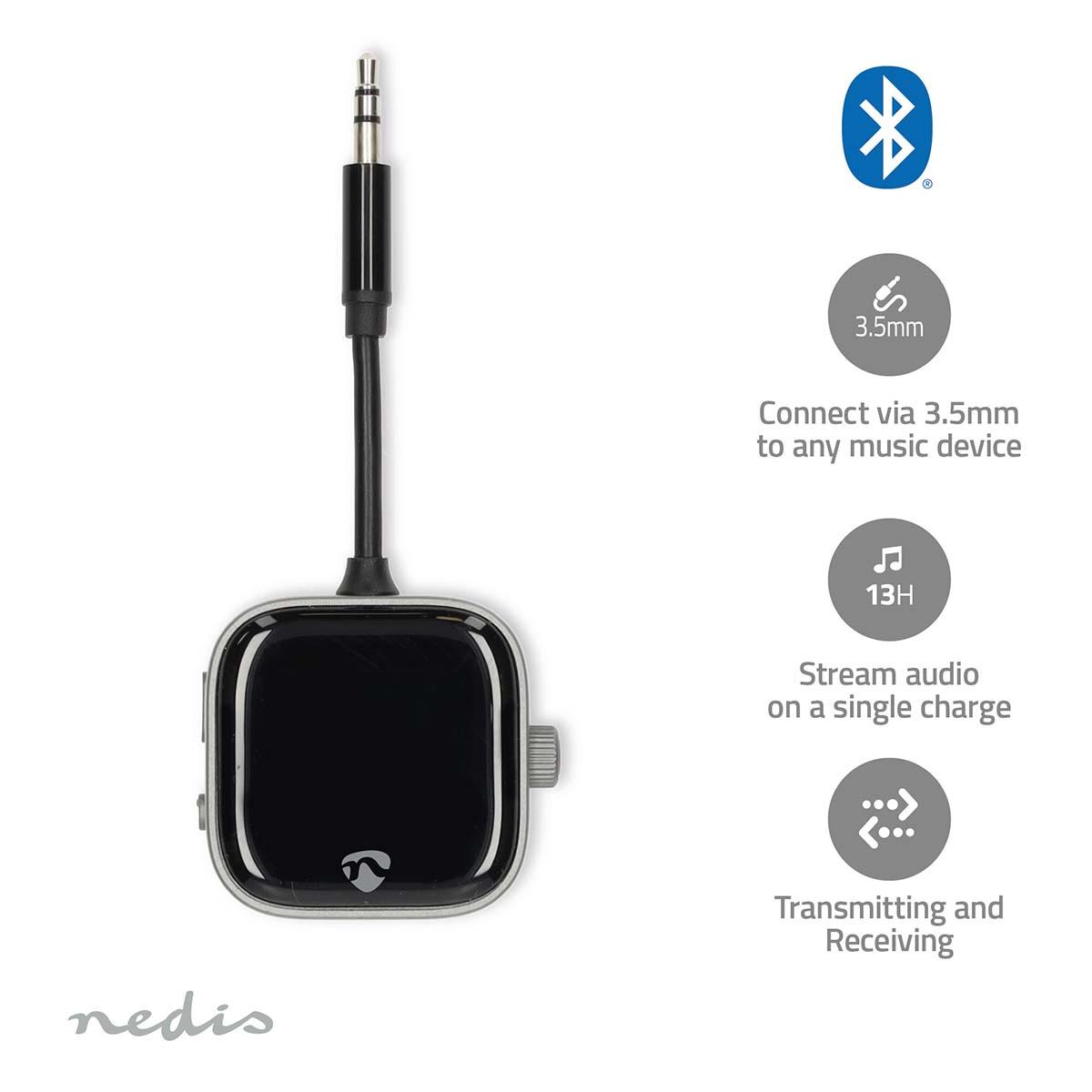 émetteur-récepteur bluetooth / jack 3.5mm / bluetooth 5.3 / alim usb-c / batterie 13h / jusqu'à 2 appareils