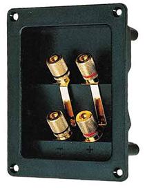 Double bornier pour haut parleur 95x75mm-visaton