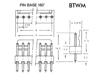 Connecteur avec câble pour ci - mâle - 10 contacts (lot de 5 pièces)