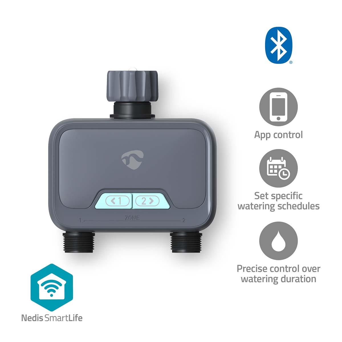 Smartlife contrôleur d'arrosage intelligent  bluetooth®  alimenté par pil...