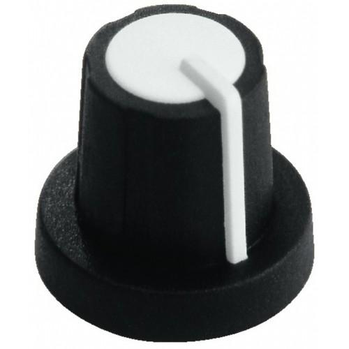 Bouton caoutchouc a jupe d=16 mm h=15 mm blanc/noir