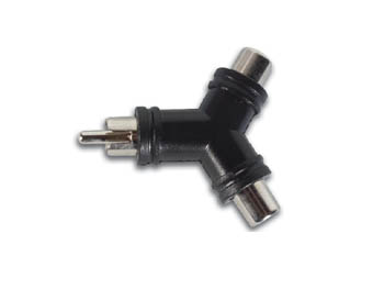 Adaptateur audio-video rca male / 2 x rca femelle