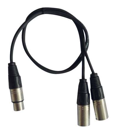 Cordon 1 xlr mâle / 2 x xlr femelle - 0,6m