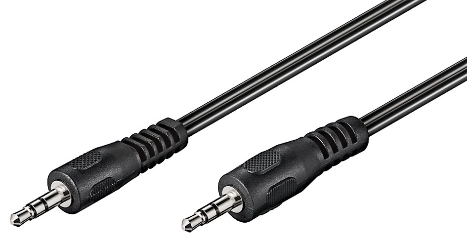 Cordon audio-vidéo jack mâle 3.5mm stéréo / jack mâle 3.5mm stéréo l=2.5m