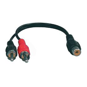 Cordon audio avec 2 RCA mâles plastique et embouts sertis