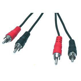 Cordon audio-video 2 x rca male / 2 x rca male l=5m