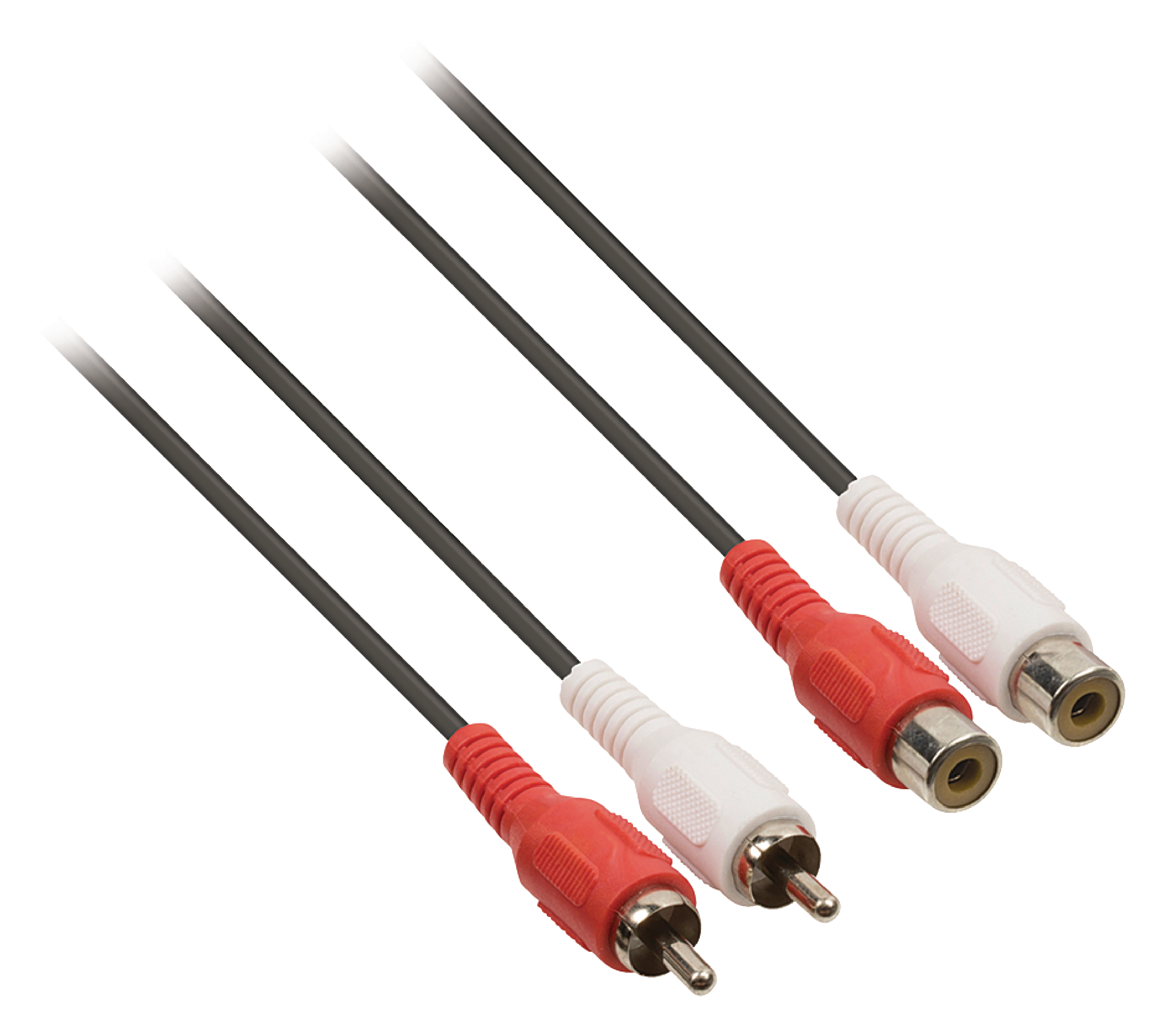Cordon audio-vidéo 2 x rca mâle / 2 x rca femelle l=5m