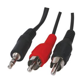 Câble jack 3,5 mm mâle vers 2 RCA mâle JVC 1,5 m - Connectique