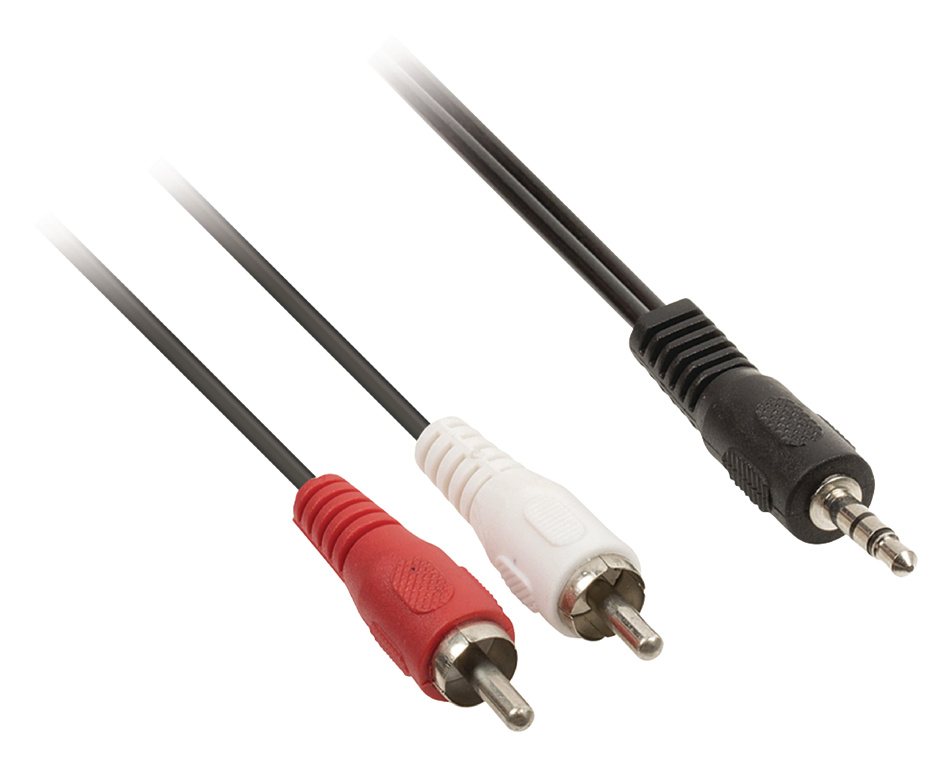 Cordon audio-vidéo jack mâle 3.5mm stéréo / 2 x rca mâle l=5m