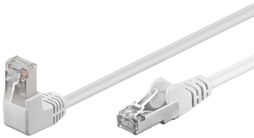 E44-Câble réseau ftp, connecteur rj45. cat 5e (100 mbps), l=2m .1 x  fiche coudée 90° à 3,50 €