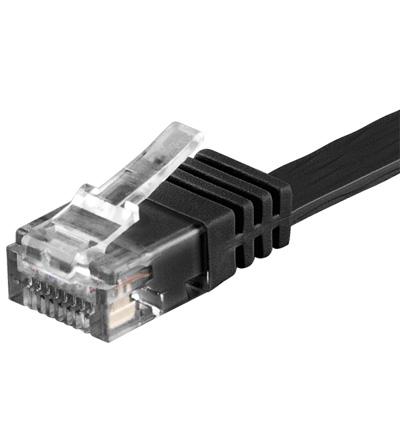 Cable - Black CAT6a Ethernet Cable 5m - Connectique TV/Hifi/Video