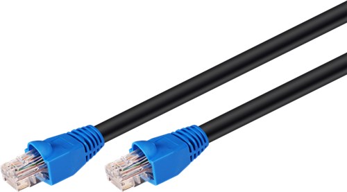 Cordon informatique rj45 mâle / rj45 mâle l=10m cat6 utp pour exterieur